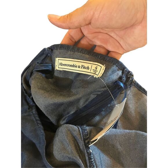 Abercrombie & Fitch Lace Up‎ Back Straight Leg Jumpsuit Size 4 NWT - Picture 9 of 11